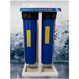Sistema Filtro Agua Doble Big Blue 4.5x20 Ensamblado 