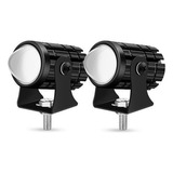 Par De Mini Lupas Faros Auxiliares Led De Dos Colores