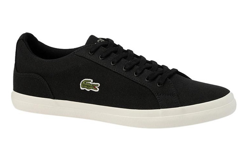 Zapatillas Lacoste Lerond Hombre Negro Lona Suela Blanco