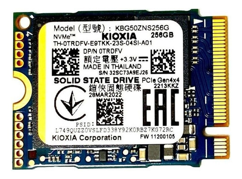 Disco Solido Ssd M2 Nvme Pcie 4.0 Gen4 2230 256gb Kioxia