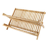 Estante Para Secar Platos De Madera Plegable, 20 Rejillas, 2