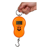 Balanza Digital Portatil Equipaje 50kg De Colgar Electrónica Color Naranja