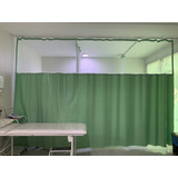 Cortina Hospitalar 1,40 X 2,30 Trilho Reto Cristal Flex Pvc