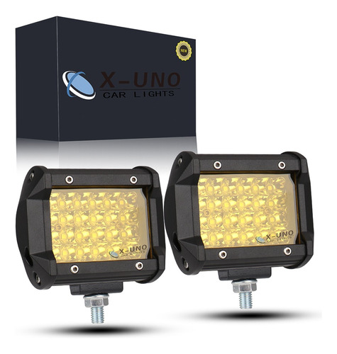 Par Faros Led Auxiliares 72w Quad-row 24 Leds Auto Moto Suv 