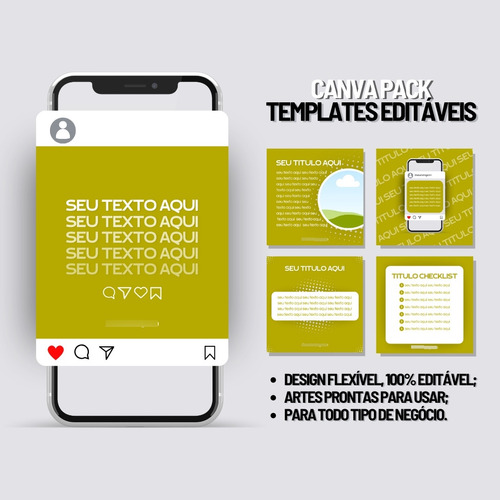 Templates Modernos - Pack Canva Design Feed Instagram