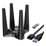 Adaptador Wifi Usb 3.0 Wavlink Antena Dual Wifi 6 1800mpbs