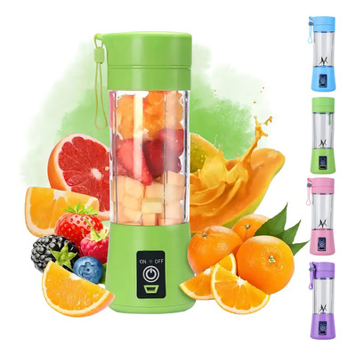 Mini Liquidificador Portátil Usb 6 Lâminas 380 ml Batedor Shake Copo Mixer Recarregável Fruta Suco Vitamina Cor Verde | MercadoLivre