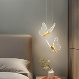 Lámpara Colgante De 220 V Con Diseño De Flores Y Mariposas,