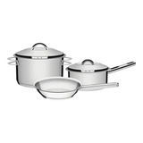 Set Ollas Cocina Solar Tramontina Triple Fondo Acero Inox.