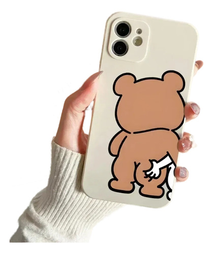 Funda De Teléfono Divertida Con Forma De Conejito De Oso Par