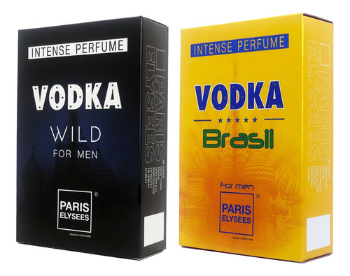 Perfume Vodka Brasil Yellow + Vodka Wild Masculino 100ml