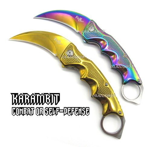 Canivete Karambit Faca Tática Militar Combate C/ Clip Em Aço