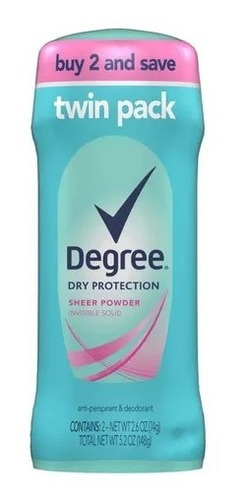 Desodorante Degree Sheer Powder Para Mujer 2pack 74gr C/u