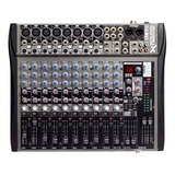 Consola Mixer 12 Canales Con Ecco 16 Efec Mic Auric