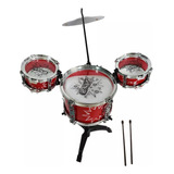 Kit Batería Juguete Percusión Musical Niños 3 Tambores Drum