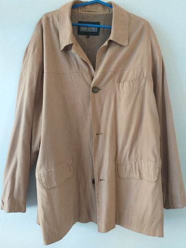 Campera Chaqueta Vintage Unisex Beige Poliéster C/ Bolsillos