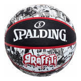 Balón De Baloncesto Spalding Graffiti, Blanco Y Negro