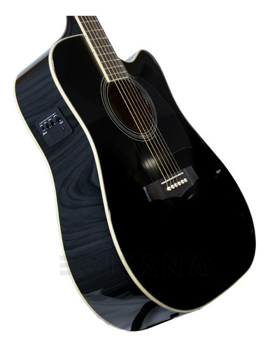 Electroacústica Dreadnought Ibanez Pf15ece Black 