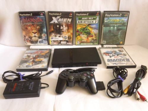 Playstation 2 Slim Con 4 Juegos Originales Gratis A Escoger