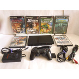 Playstation 2 Slim Con 4 Juegos Originales Gratis A Escoger