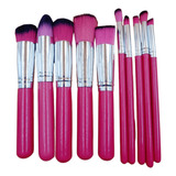 Oferta!!~~set De Brochas Para Maquillaje/kabuki 10pzs