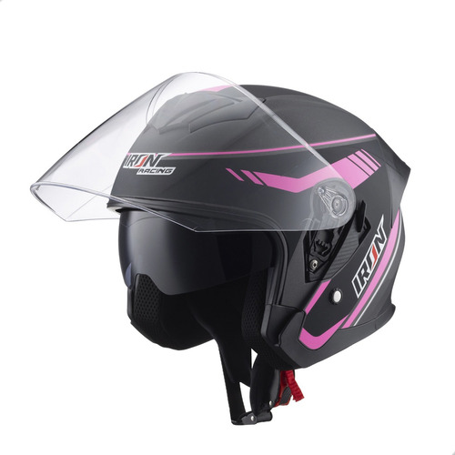 Casco 3/4  Ece Dot Doble Mica Ir291 Lucia Rosa Talla L