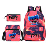 Mochila Amapola Huggy Wuggy De 3 Unidades/set