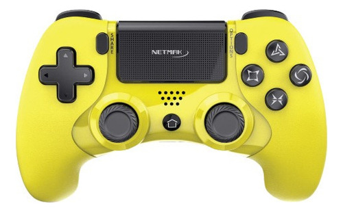 Joystick Inalámbrico Para Ps4 Bluetooth Netmak P401 Amarillo