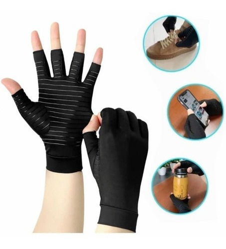 Guantes Cobre Compresión Artritis Tendinitis Túnel Carpiano