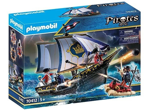 Figura Armable Playmobil Pirates Carabela 87 Piezas 3+ Cantidad De Piezas 86