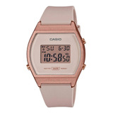 Reloj Casio Rosegold Mujer Digital Resina Lw-204-4a Becris