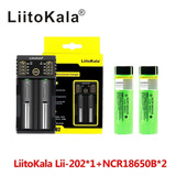 Carregador Liitokala + 2 Bateria Lítio Li-ion 18650 3400mah