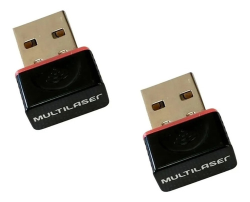 Kit 2 Adaptador Usb Wireless Nano 150mbps Multilaser