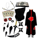 Combo Naruto C/ Manto Akatsuki + Vários Itens Itachi Cosplay