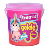 Slime Gelele Balde Unicornio Cores Slime 457g Divertido