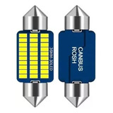 Lâmpada Led Torpedo 36mm 30 Smd 4300k Branco Quente Canbus