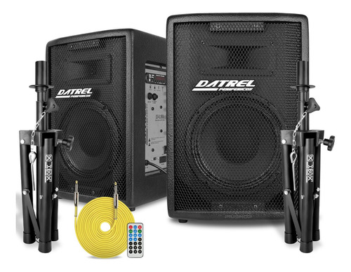 Kit Pastor Caixa Ativa Passiva Usb 8 300w + Tripé Brinde P10