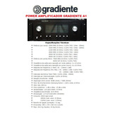 Catálogo / Folder: Amplificador Gradiente Model A1 # Novo Ok