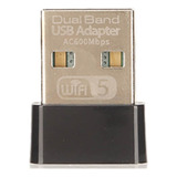 Adaptador De Red Wifi Usb 2.0 2.4g 5g De Doble Banda De 600