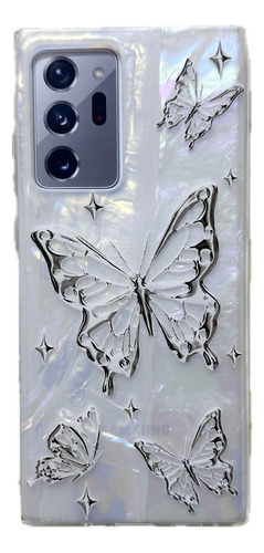 Funda Diseño Perla Mariposa Para Samsung Note 20 Ultra