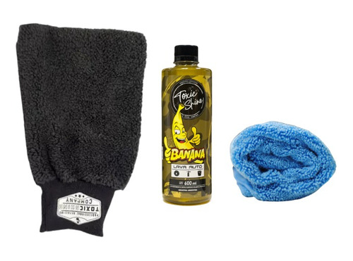 Kit Lavado Shampoo Banana Armour + Guante Lavado+ Microfibra