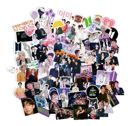 Bts K-pop 50 Calcomanias Idol Coreano Stickers Contra Agua