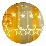 Cortina Luces Estrella Led Decoración Navidad 6 Mts