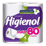 Nuevo Mas Blanco!!! Higiénico Higienol Max  80 Mts 4 Rollos*