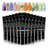 Sello De Uñas Esmalte De Gel Set 12 Colores Sello De I...