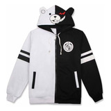 Nuevo Sudadera Monokuma Hombres Zip Up Hoodie