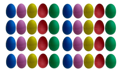 Ganza Ovinho Egg Shaker Musicalização Infantil Kidzzo 40 Uni