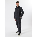 Cortaviento Negro Full Zip Hombre Glaciar