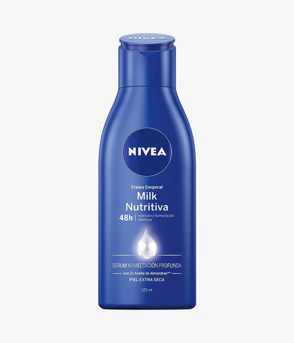 Crema Corporal Nivea Milk Nutritiva Almendras 125ml