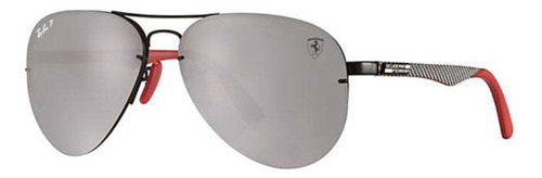 Ray-ban Scuderia Ferrari Rb3460m Marco Rojo Lente Plateado